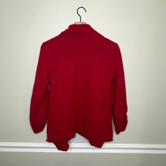 Chelsea & Theodore Red Cashmere Cardigan - Picture 2 of 5